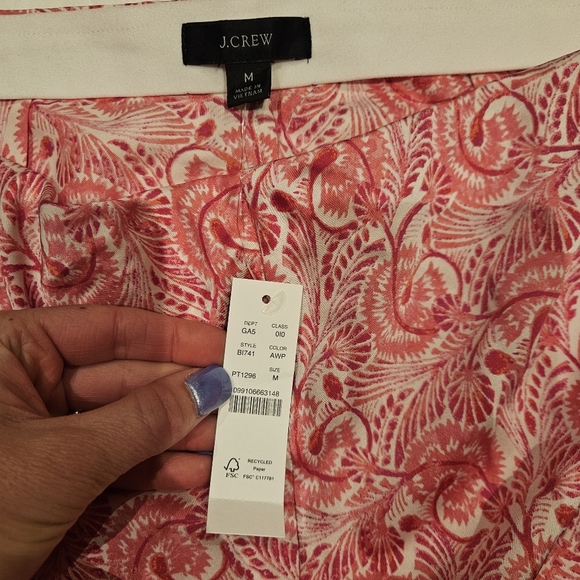 NWT J. Crew Womens Flare Slip Skirt Mermaid Satin Swirl Pink Midi Medium - Picture 3 of 5